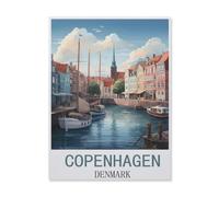 Copenhagen Denmark,Paper Jigsaw Puzzle 1000 Pieces Adult Toys Decompression Game(38x26cm)-FJ96
