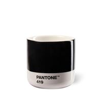 Copenhagen design Pantone Macchiato Cup - Handleless Porcelain Ceramic Coffee Mug - 3.34oz/100ml, Black 419
