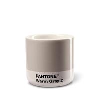 Copenhagen design Pantone Macchiato Cup - Handleless Porcelain Ceramic Coffee mug - 3.34oz/100ml, Warm Grey 2