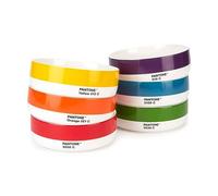 Copenhagen Design Pantone Porcelain Bowl, 6 Gift Box Colours, Yellow 012, Orange 021, Red 2035, Green 3539, Blue 2150, Violet 519