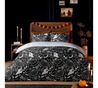 Copenhagen Home Death Doodle Duvet Cover Set Black & White (King)