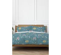 Copenhagen Home 'Olia' Reversible Polycotton Duvet Cover Set in Teal | Size: Super King Copenhagen Home Teal Super King