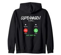 Copenhagen Is Calling And I Must Go Denmark Traveling Zip Hoodie