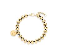 Copenhagen STUDIOS Women's Bracelet Stainless Steel with Beads and Cord | Waterproof, skin-friendly, length 21 cm, lobster clasp, suitable for everyday use