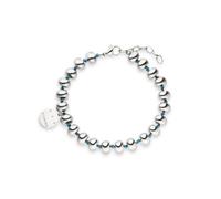 Copenhagen STUDIOS Women's Bracelet Stainless Steel with Beads and Cord | Waterproof, skin-friendly, length 21 cm, lobster clasp, suitable for everyday use