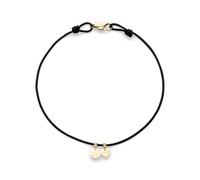 Copenhagen STUDIOS Women's Leather Necklace with Charms Made of Stainless | Waterproof, skin-friendly, length 45 cm, lobster clasp, suitable for everyday use