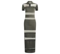 Coperni Women's Striped Sheer Polo Dress Green