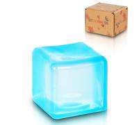 Copfeqyr 1PCS Medium Ice Cube Stress Balls Gift , Large Squishy Fidget Cube Toys for Kids & Adults, Colorful Sensory Stress Relief Toys in Premium Gift Box(5.0cm) (Blue)