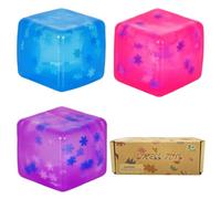 Copfeqyr 5cm 3 Pack Snowflake Squishy Cube Slow Rising Fidget Toys
