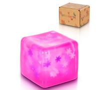 Copfeqyr 5cm Pink Snowflake Squishy Cube Slow Rising Fidget Toy | Soft TPR, Floating Snowflakes, squeeze toy, calm hands, stress relief, focus support, home, class, travel, kids and adults