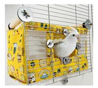 Copfeu Large Spring Summer Breathable Bird Nest House, Bird Bed for Cage, Parrot Nest Snuggle Shed Hut for Four Seasons, Easy to Install for Quaker Lovebirds (Small,Yellow)