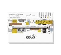 COPIC acrea Set of Essentials Paint Markers with Water and Pigment-Based Ink, Line Width 0.8-1.2 mm, Set of 6