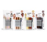 Copic Ciao 5+1 Sets x 4 : Portrait Colours 1&2 Hair Tones 1&2