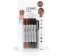 Copic Ciao 5pc + Multiliner Pen Set - Hair Tones 2