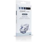 COPIC Ciao Coloured Marker Pen - 5+1 Set Grey Tones, For Art & Crafts,...