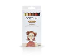 Copic Ciao Coloured Marker Pen - 5+1 Set Hair Tones 1, Brush & Chiselled Medium Broad Nibs, Highlighter, Art & Crafts, Design, Anime, Professional & Beginners, Art Supplies & Colouring Books