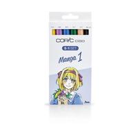 COPIC Ciao Coloured Marker Pen - 5+1 Set Manga 1, For Art & Crafts, Colouring, Graphics, Highlighter, Design, Anime, Professional & Beginners, Art Supplies & Colouring Books