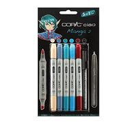 Copic Ciao 5+1 Manga 2 Set Twin Tipped Markers Plus 0.3 Fineliner for Manga Art