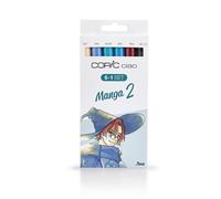 COPIC Ciao Coloured Marker Pen - 5+1 Set Manga 2, for Art & Crafts, Graphics, Highlighter, Design, Anime, Professional & Beginners, Art Supplies & Colouring Books