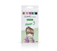 COPIC Ciao Coloured Marker Pen - 5+1 Set Manga 3, For Art & Crafts, Colouring, Graphics, Highlighter, Design, Anime, Professional & Beginners, Art Supplies & Colouring Books