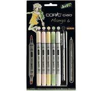 COPIC Ciao Coloured Marker Pen - 5+1 Set Manga 6, for Art & Crafts, Colouring, Graphics, Highlighter, Design, Anime, Professional & Beginners, Art Supplies & Colouring Books