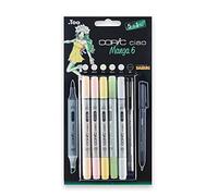 COPIC Ciao Coloured Marker Pen - 5+1 Set Manga 6, for Art & Crafts, Colouring, Graphics, Highlighter, Design, Anime, Professional & Beginners, Art Supplies & Colouring Books