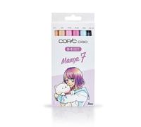 COPIC Ciao Coloured Marker Pen - 5+1 Set Manga 7, For Art & Crafts, Colouring, Graphics, Highlighter, Design, Anime, Professional & Beginners, Art Supplies & Colouring Books