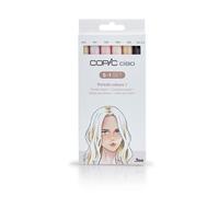 Copic Ciao Coloured Marker Pen - 5+1 Set Portrait 1, For Art & Crafts, Colouring, Graphics, Highlighter, Design, Anime, Professional & Beginners, Art Supplies & Colouring Books