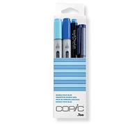 Copic Ciao Coloured Marker Pen - Doodle Pack of 4 Blue, For Art & Crafts, Colouring, Graphics, Highlighter, Design, Anime, Professional & Beginners, Art Supplies & Colouring Books