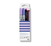 COPIC Ciao Coloured Marker Pen - Doodle Pack of 4 Purple, For Art & Crafts, Colouring, Graphics, Highlighter, Design, Anime, Professional & Beginners, Art Supplies & Colouring Books