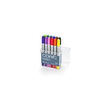 COPIC Ciao Coloured Marker Pen - Set of 12 Basic, For Art & Crafts, Colouring, Graphics, Highlighter, Design, Anime, Professional & Beginners, Art Supplies & Colouring Books