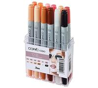 Copic Ciao Coloured Marker Pen - Set of 12 Portrait, For Art & Crafts, Colouring, Graphics, Highlighter, Design, Anime, Professional & Beginners, Art Supplies & Colouring Books