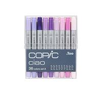 Copic Ciao Coloured Marker Pen - Set of 36 A, For Art & Crafts, Colouring, Graphics, Highlighter, Design, Anime, Professional & Beginners, Art Supplies & Colouring Books