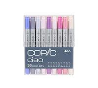 COPIC Ciao Coloured Marker Pen - Set of 36 C, For Art & Crafts, Colouring, Graphics, Highlighter, Design, Anime, Professional & Beginners, Art Supplies & Colouring Books