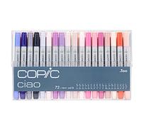 COPIC Ciao Coloured Marker Pen - Set Of 72 B, For Art & Crafts, Colouring, Graphics, Highlighter, Design, Anime, Professional & Beginners, Art Supplies & Colouring Books