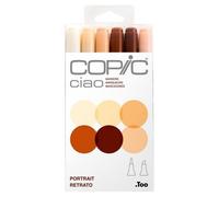 Copic Ciao Dual-Tipped Refillable Alcohol Based Ink Skin Portrait Set 6 Colours