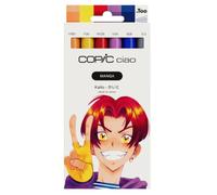 Copic Ciao Kaito Manga Set of 6 | Marker set with 5 daring tones. Bring your manga stories + characters to life. Includes 1 free multiliner
