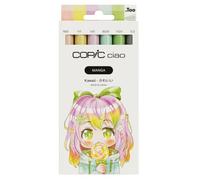 Copic Ciao Kawaii Manga Set of 6 | Marker set with 5 playful tones. Bring your manga stories + characters to life. Includes 1 free multiliner