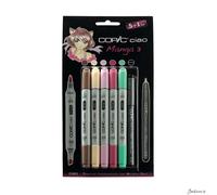 Copic Ciao Manga Marker Set Alcohol Based 5 Pack Plus Multiliner 0.3mm Drawing