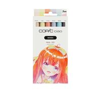 Copic Ciao MANGA Set Hana, Marker Set with 5 Soft Pastel Shades Including 1 Multiliner 0.3 mm in Pink, Twin Marker with Medium Width and Brush Tip