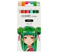 Copic Ciao Manga Set Nami, 6 Pieces | Marker set with 5 bold tones, bring your manga stories + characters to life, includes 1 free multiliner