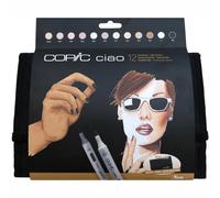 COPIC Ciao Coloured Marker Pen - Coppic Ciao Wallet of 12 Portrait, for Art & Crafts, Colouring, Graphics, Highlighter, Design, Anime, Professional & Beginners, Art Supplies & Colouring Books