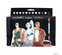 Copic Ciao Marker Set Alcohol Based 12 Pack Manga Skin Tones Illustration