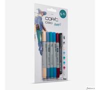 Copic Ciao Marker Set Alcohol Based 5 Pack Plus 0.3mm Multiliner Manga Art