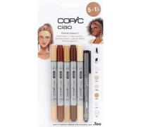 Copic Ciao Marker Set - Copic 5 + 1 Marker - Portrait Tones 2 with Multiliner (M
