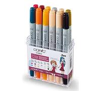 Copic Ciao Marker Set of 12 School Uniforms Alcohol Based All-Round Layout Markers in Practical Acrylic Display for Storage and Easy Removal, 22075712
