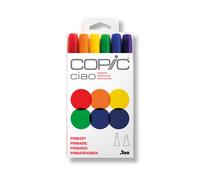 COPIC Coloured Marker Set Ciao - 6 Primary Colours - For Art & Design