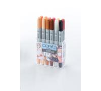 Copic Ciao Coloured Marker Pen - Set of 12 Portrait, For Art & Crafts, Colouring, Graphics, Highlighter, Design, Anime, Professional & Beginners, Art Supplies & Colouring Books