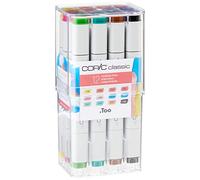 Copic Classic Coloured Marker Pen - Set of 12 Bright Colours, For Art & Crafts, Colouring, Graphics, Highlighter, Design, Anime, Professional & Beginners, Art Supplies & Colouring Books