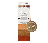 Copic Classic Deisgner Collection, Set of 3 Coloured Marker Pens, Brick & Terra Tints, For Art & Crafts, Colouring, Graphics, Highlighter, Design, Anime, Professional & Beginners, Art Supplies